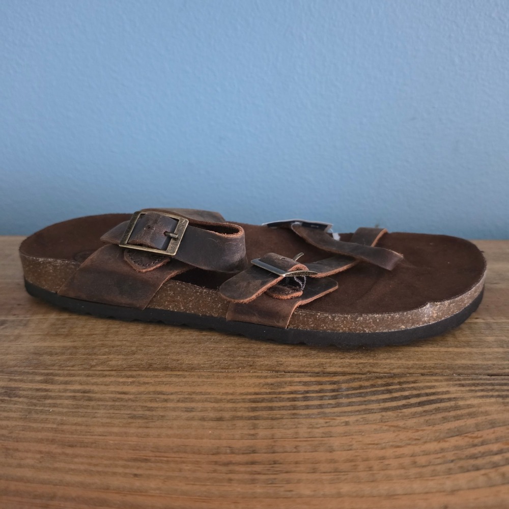 White Mountain Womens Gracie Sandal Brown Buckle Toe Loop Footbed 10 - Picture 10 of 11